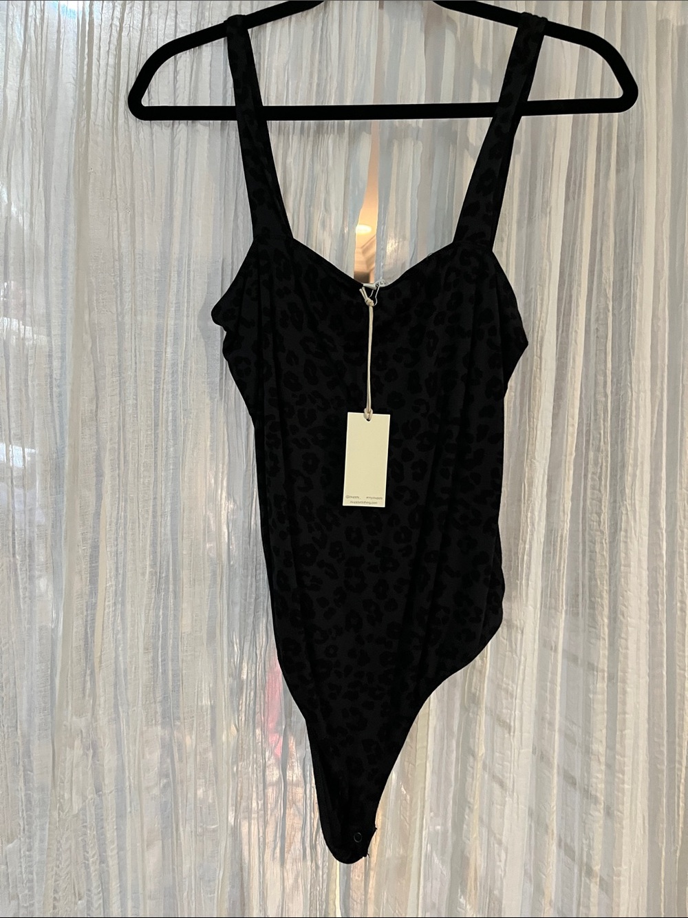 Z Supply Black Leopard Print Bodysuit
